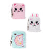 Mini Furry Friends Keychain Journal, Assorted Colours