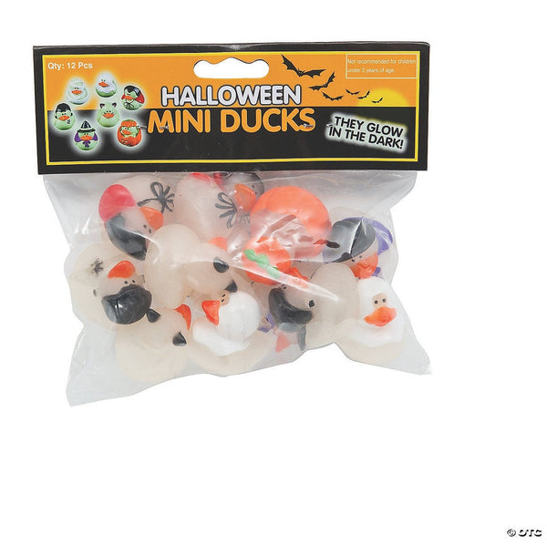 Mini Glow in the Dark Halloween Rubber Duckies