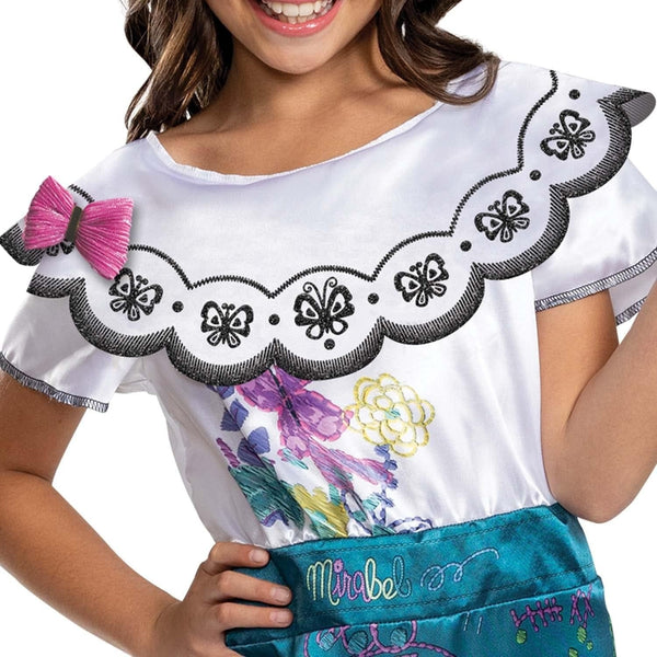 Mirabel Costume for Girls, Official Encanto Mirabel Dress Outfit for Kids, Child Size