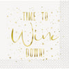 Modern Christmas Time To Wine Down Napkin
