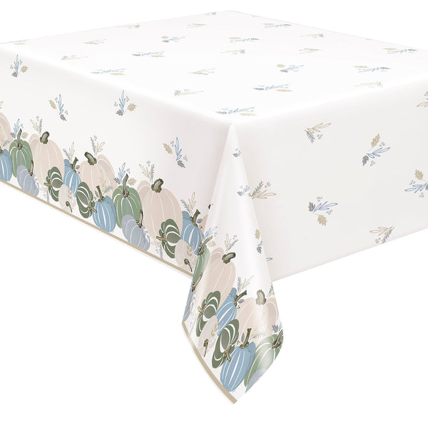 Table Cover - Plastic, Modern Pastel Thanksgiving, 54" x 84"