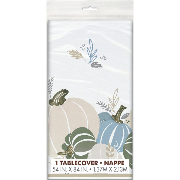 Table Cover - Plastic, Modern Pastel Thanksgiving, 54" x 84"