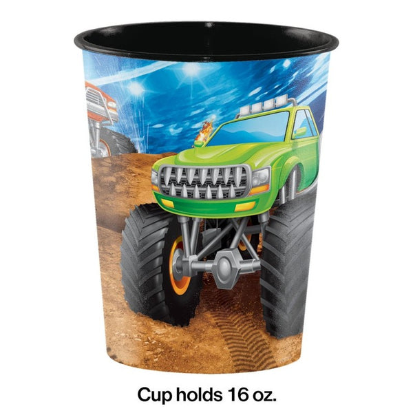 Monster Truck Rally Plastic Favor Cups