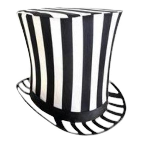 NEW: Adult Black And White Striped Huge Hat