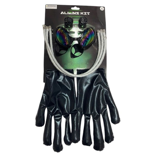 NEW: Alien Accessory Kit Glasses, Headclips, Necklace, Gloves, Earrings