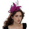 NEW: Classic Pink Feather Fascinator with Looped Bow Accents
