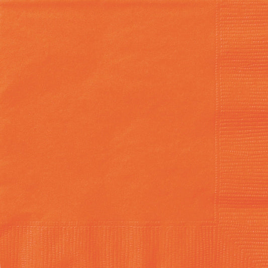 Napkin - Beverage , Pumpkin Orange