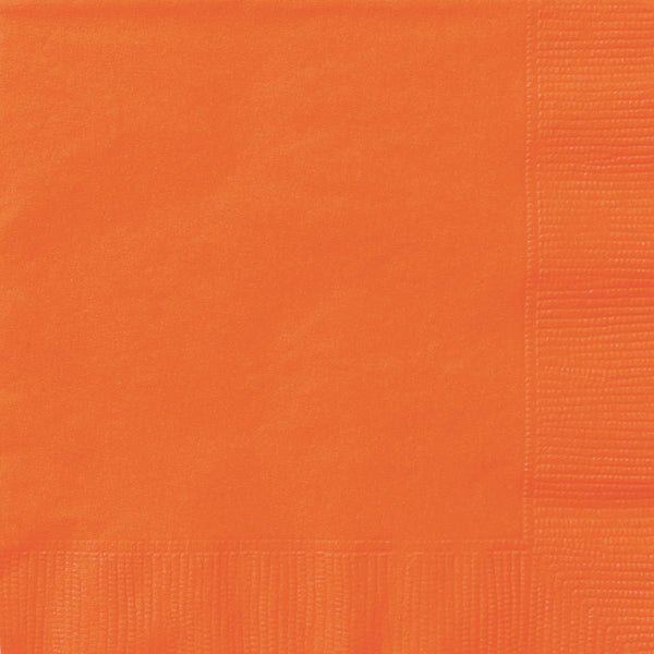 Napkin - Beverage , Pumpkin Orange
