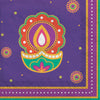 Napkin - Purple, Beverage, Rangoli Dream, 5", 16 Count