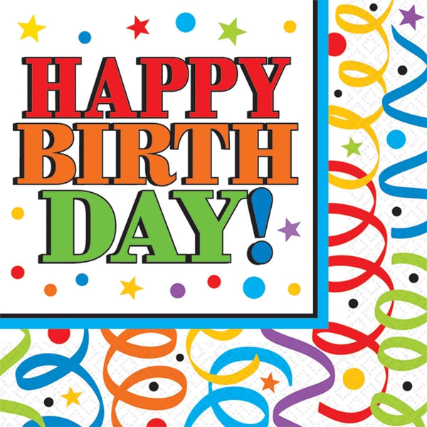 Beverage Napkin - Colorful Bday