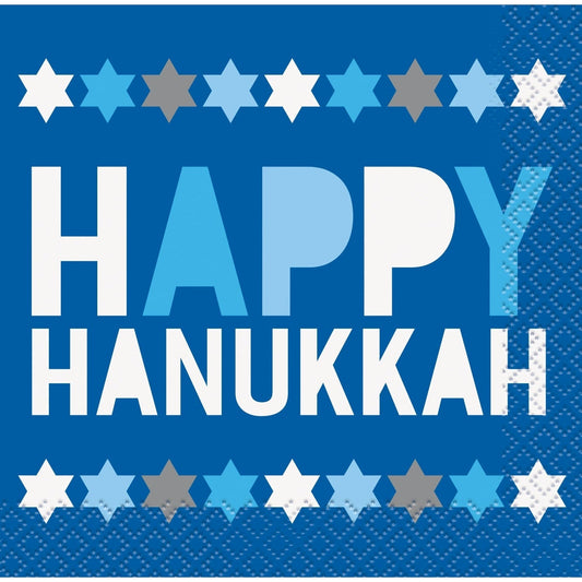 Napkins - Beverage, Starry Hanukkah