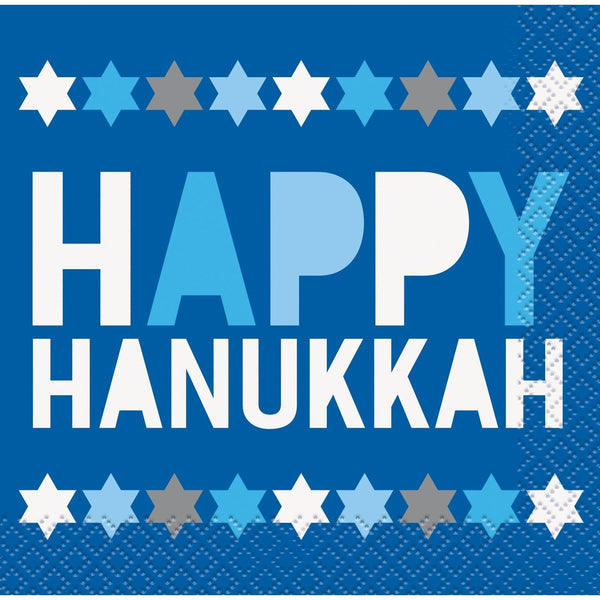 Napkins - Beverage, Starry Hanukkah