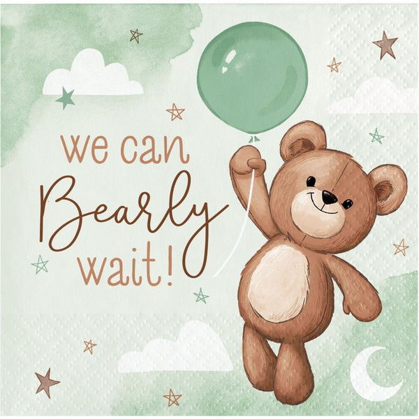 Napkins - Beverage, Teddy Bear