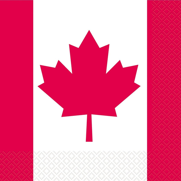 Napkins - Lunch, Canada Day Leaf, 16 Count