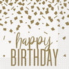 Napkins - Lunch, Confetti Gold Birthday, 16 Count