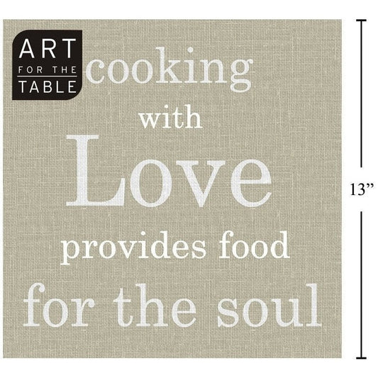 Lunch Napkin - Countg Love Grey