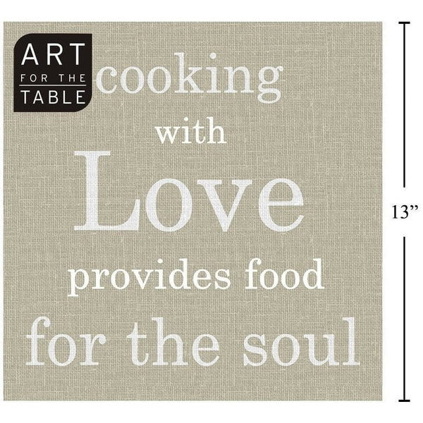 Lunch Napkin - Countg Love Grey
