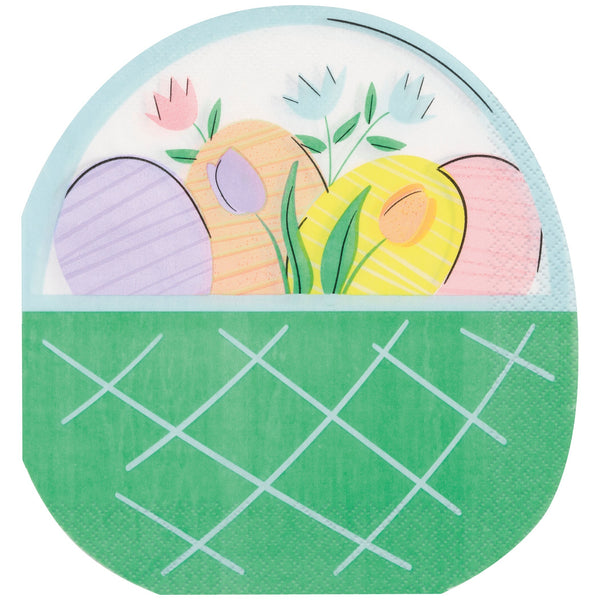 Napkins - Lunch, Easter Basket Shaped, 16 Count