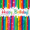 Napkins - Lunch, Rainbow, Ribbons "Happy Birthday", 16 Count