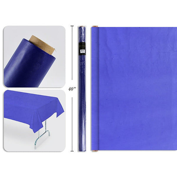 Navy Blue Plastic Table Cover 40x100ft