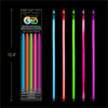 Neon Glo 8" Glow Sticks with Connectors - Assorted 5 Pack