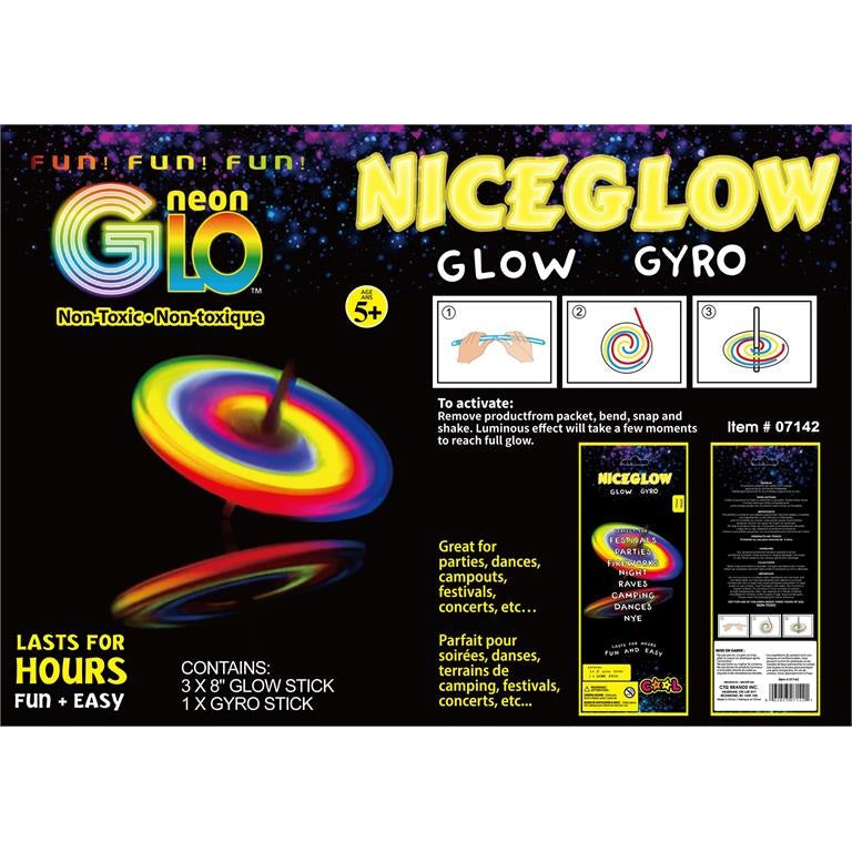 Neon Glow Gyroscope Spinning Toy