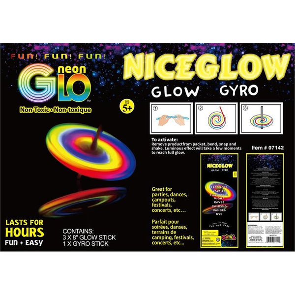 Neon Glow Gyroscope Spinning Toy