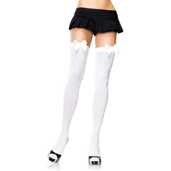 Nylon Over the Knee Stockings With Bows