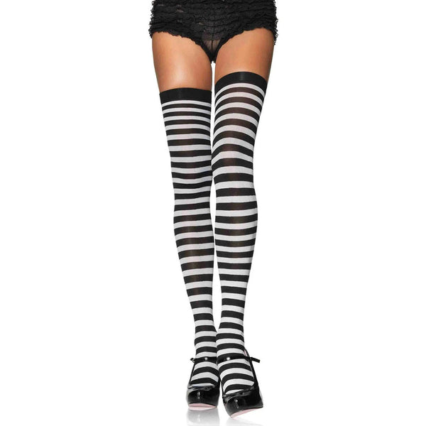 Nylon Striped Stockings