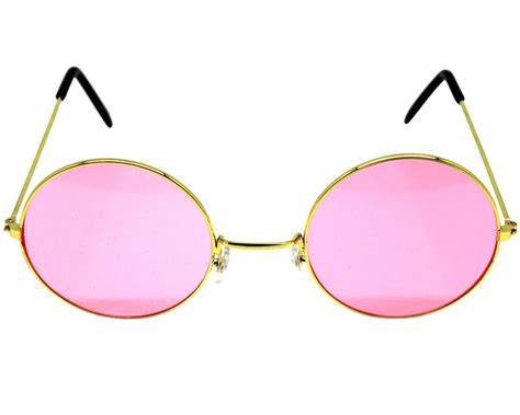 Adult Pink Hippie Glasses Costume Accessory