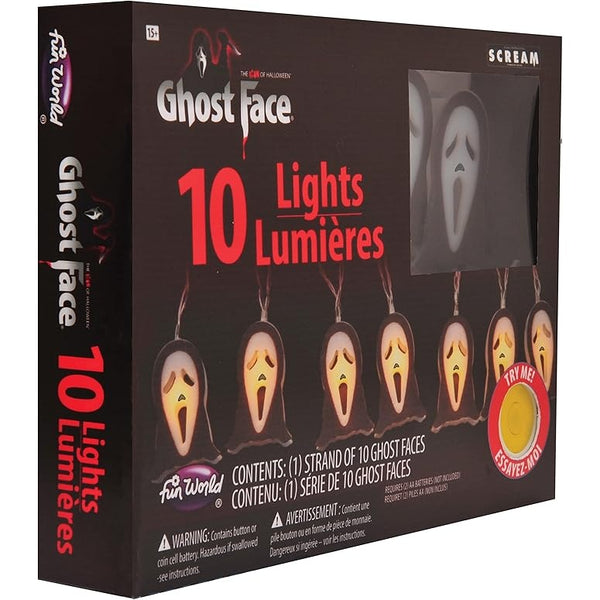 Officially Licensed Ghost Face/Scream String Lights Battery Operated