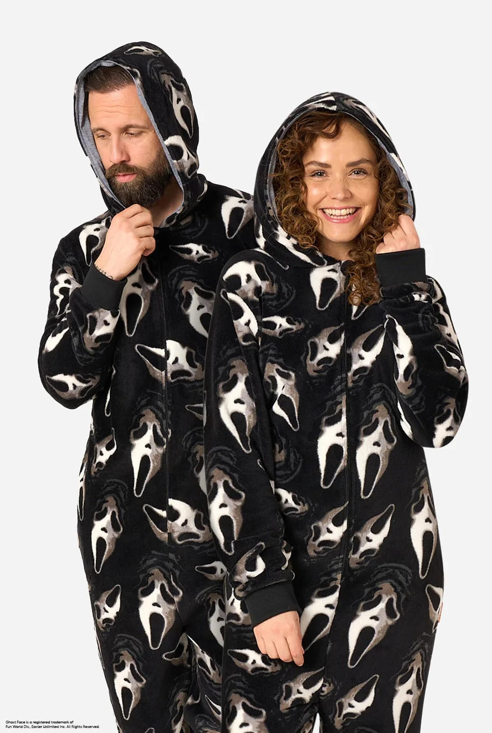 Ghost Face Adult Onesie, Size XL