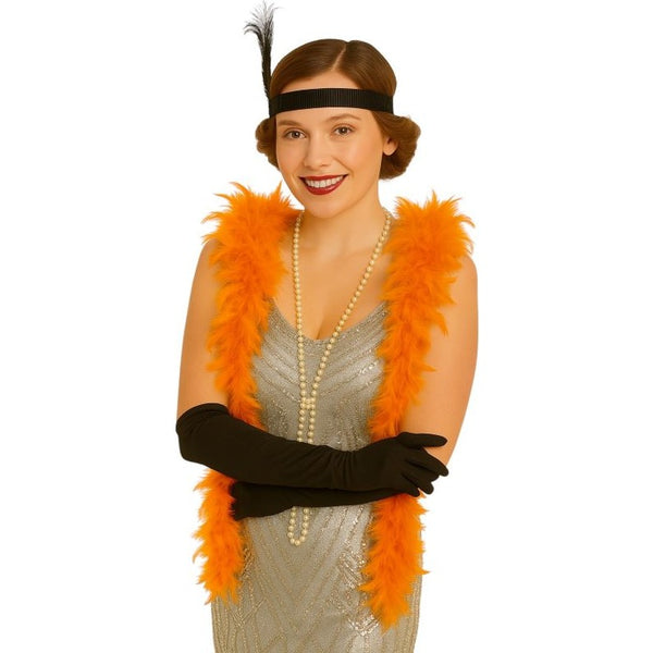 Orange Feather Boa - 70g