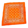 Orange Paisley Bandana 20x20in