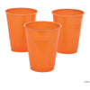 Orange Plastic Cups - 20 count