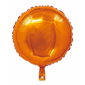 Orange Round Foil Balloon 18"