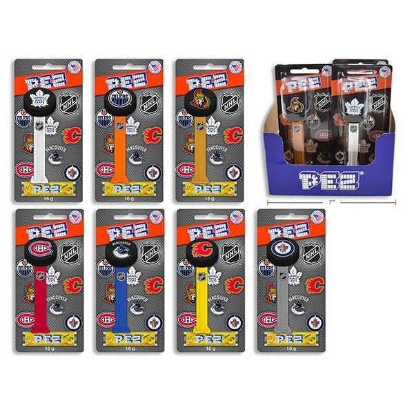 PEZ NHL Pucks with Dispenser and 2 Candy Refills