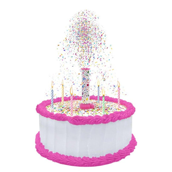 Party Popper Cake Topper with Multicoloured Candy