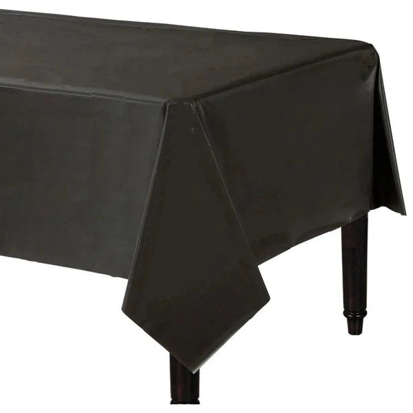 Party Pro Heavy Duty Black Plastic Table Cover 54" x 108"