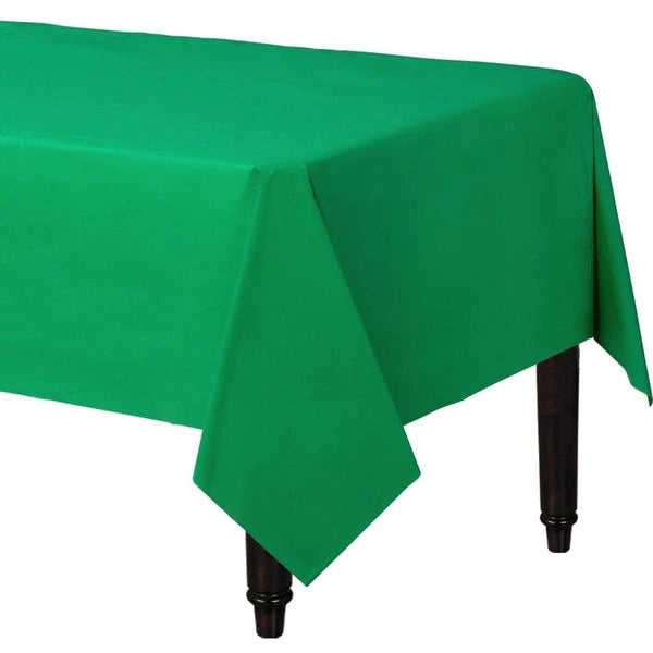 Party Pro Heavy Duty Green Plastic Table Cover 54" x 108"