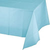 Pastel Blue Plastic Table Cover 54" x 108"