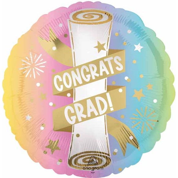 Pastel Graduation 18" Foil Balloon