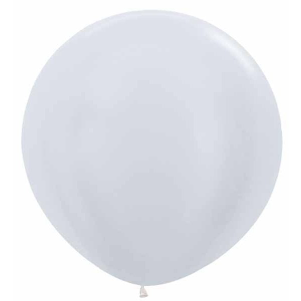 Pearl White 36" Latex Balloons 2/Bag