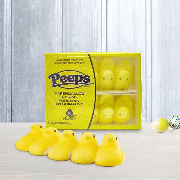 Peeps Yellow Marshmallow Chicks, 10-Pack