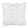 Pink Easter Bunny Embroidered Throw Pillow, 18" x 18"