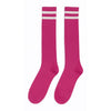 Pink Knee High Striped Socks