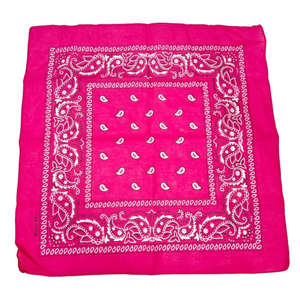 Pink Paisley Bandana 20x20inch