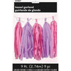 Pink & Purple Tissue Tassel Garland – 9ft