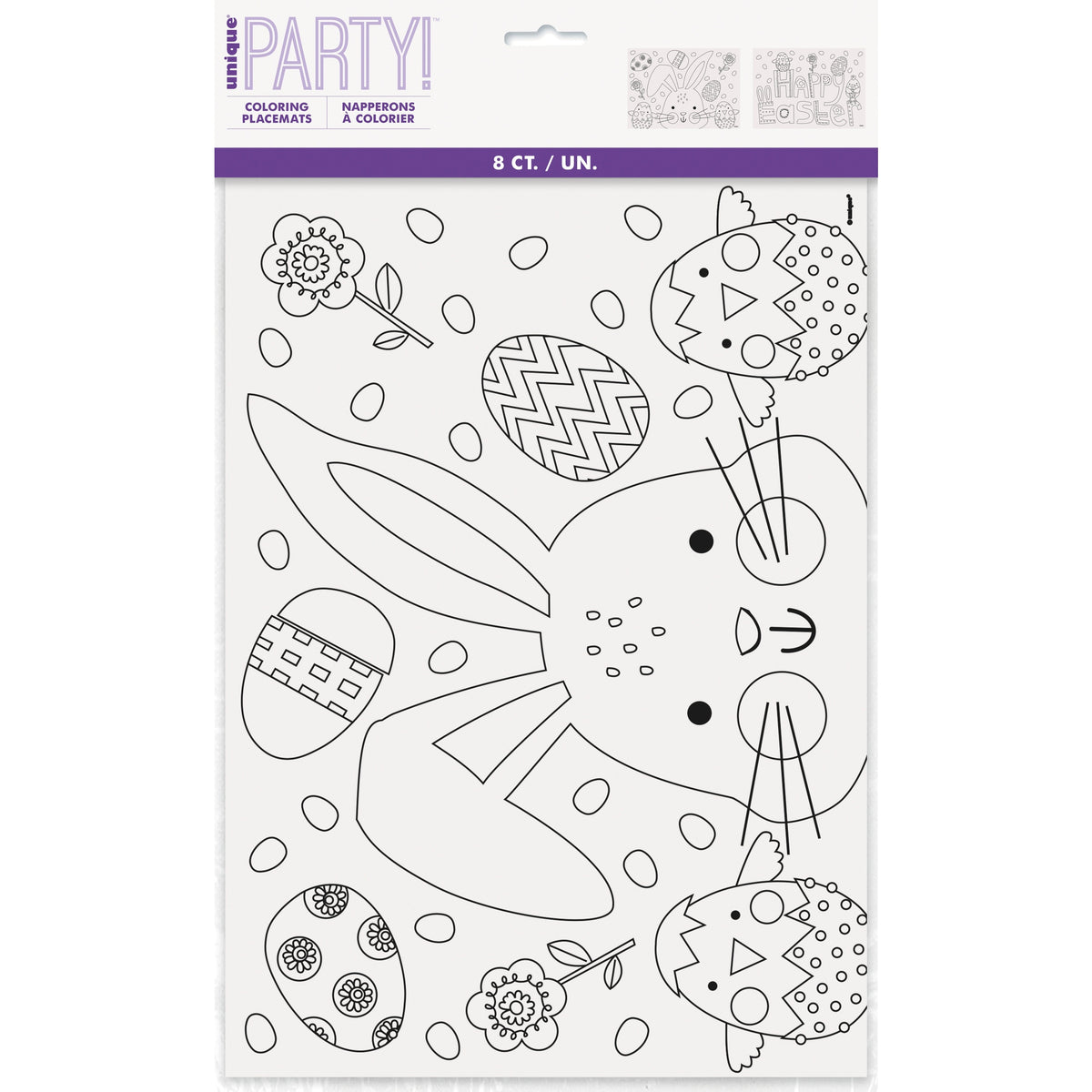 Placemats - Easter Colouring Sheets, 8 Count