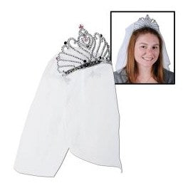Plastic Bride To Be Tiara With Veil